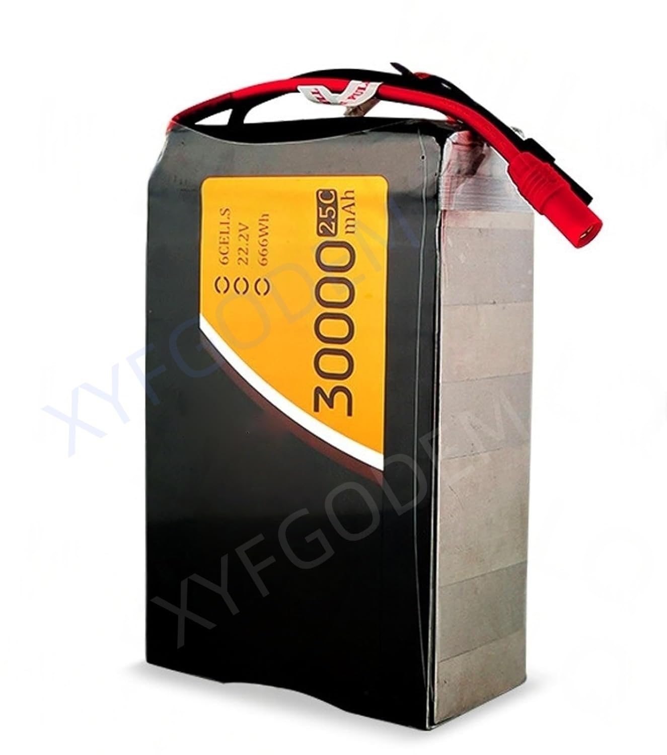 Batería Lipo de 30000 mAh 6S 22,2 V 25C, batería Litio Repuesto con Conector AS150 para Coches, Aviones, Camiones, Barcos, Buggies y Drones radiocontrol