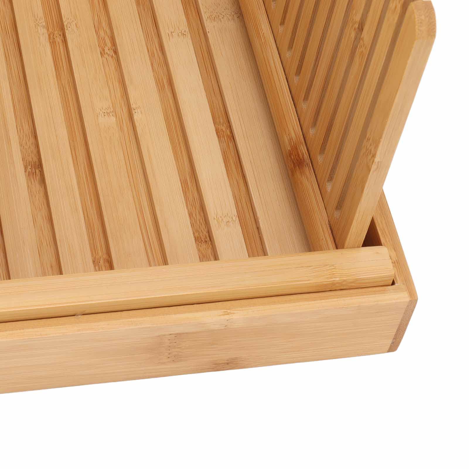 Rebanadora de Pan Plegable, Guía de Acero Inoxidable para Cortar Pan Casero, con Placa Inferior para Migas, Herramienta de Repostería para Cocina