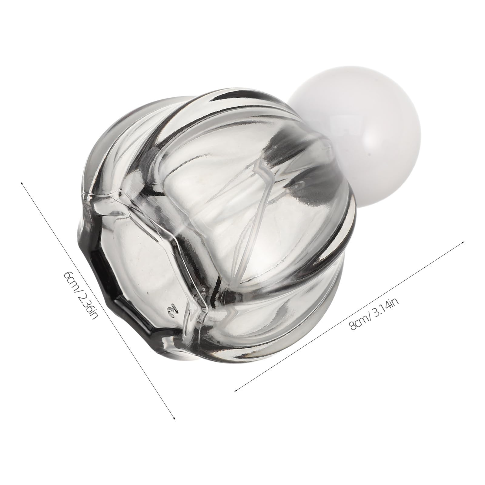 Lurrose 4 leere Parfümfläschchen, 50 ml (1,7 oz) Glas-Sprühflasche mit feinem Zerstäuber, nachfüllbarer Duftspender in Vintage-Kürbisform für Reisen und Zuhause