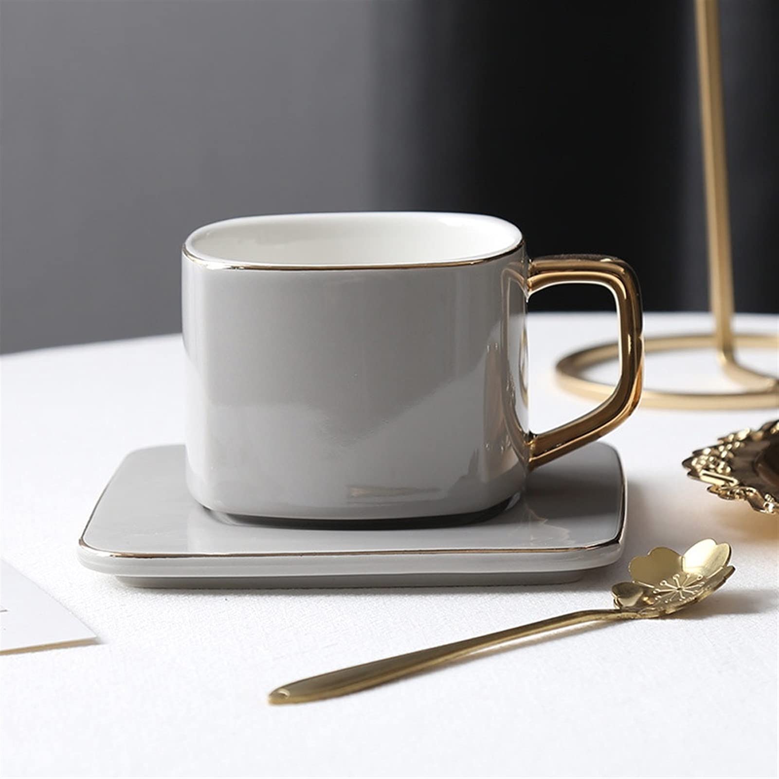 Ceramiczny Zestaw Filiżanek I Spodków Do Kawy I Herbaty Porcelana Nowoczesne Filiżanki Do Espresso Wysokiej Klasy Kubek Do Kawy Ze Spodkiem Zestaw Bardzo Odpowiednie Napoje Napoje