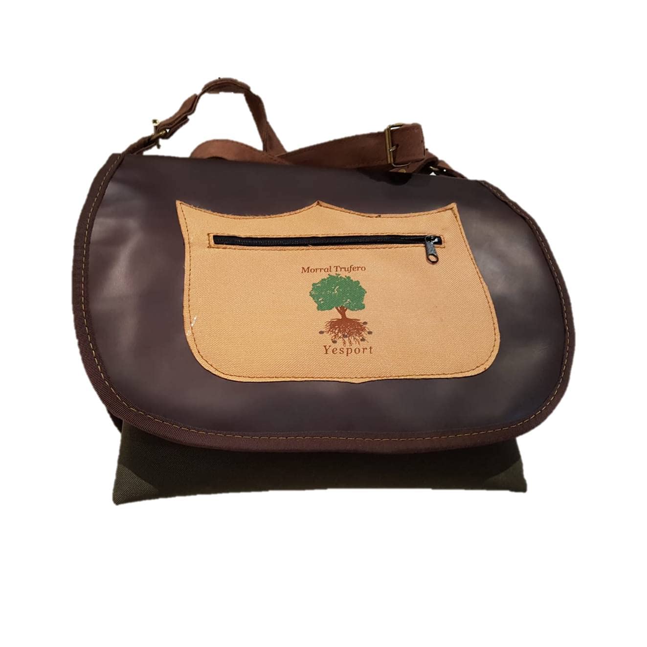 Morral trufero en piel artesanal diseño trufa