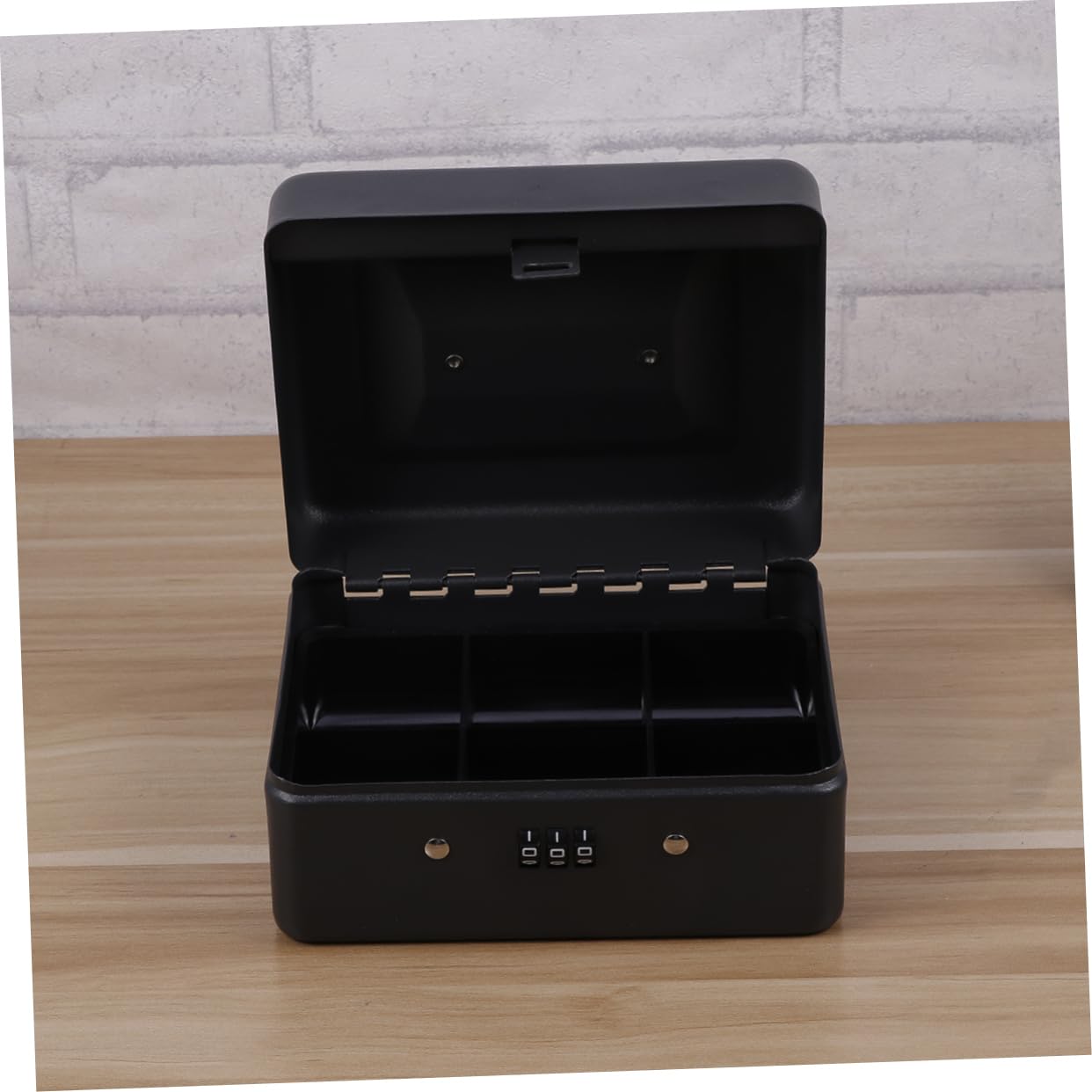 Cassetta Portavalori in Metallo Nero con Combinazione Rinforzata | Design Aggiornato del Codice, Struttura Heavy Duty, per Ristorante e Mercato