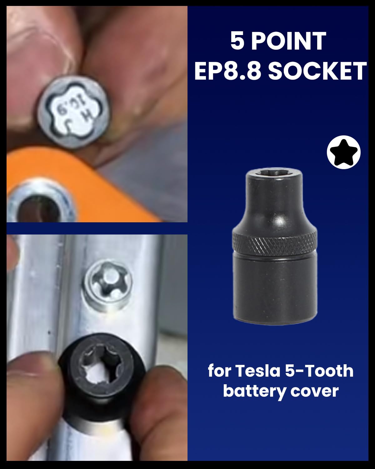 DPTOOL Set di bussole Torx Plus esterne Bussole EP a 6 punti EP4, EP5, EP6, EP7, EP8, EP10, EP11, EP12, EP14, EP16, EP18, EP20 - EP30, EP32 con 1/2'' 3/8'' 1/4 '' Dr E-Torx Plus Prese 19pz