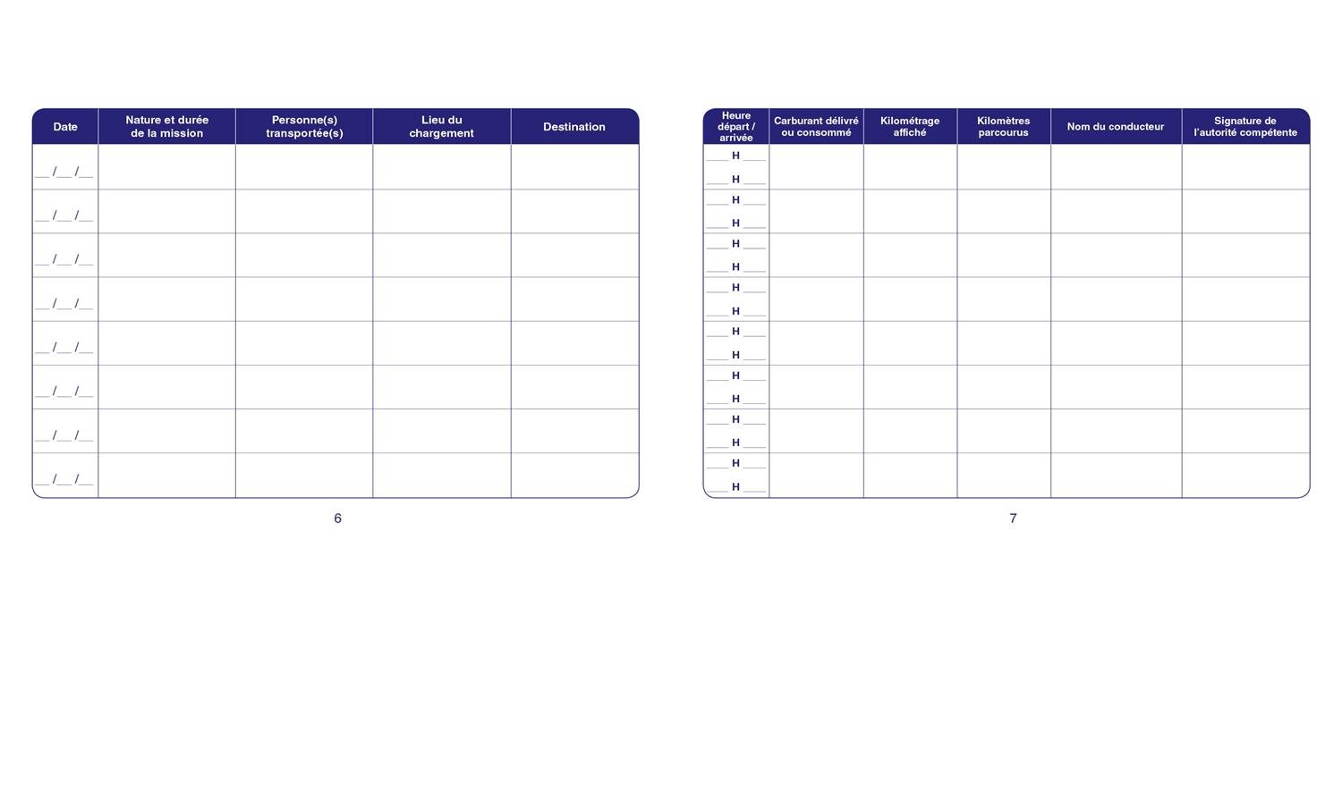 ELVE Lot de 10 Carnets de Bord pour Véhicules de Service 64 Pages 150 x 215 mm Orange