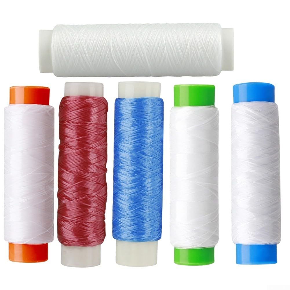 0.2mm Transparent Nylon Elastic Fishing Line 250m Spool for Maintaining Bait Position During Casting and Retrieval (6pcs)