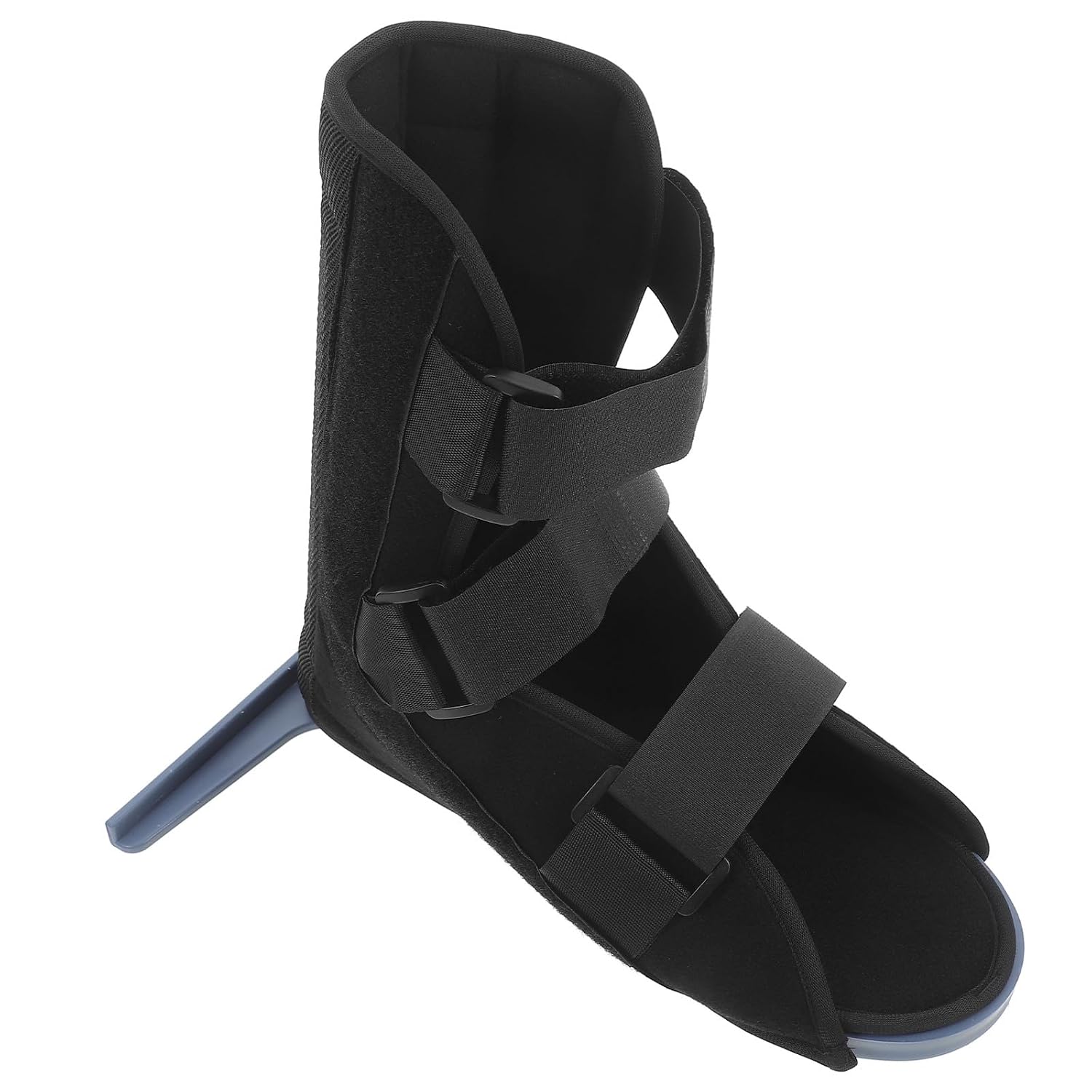 Breathable Anti-rotation Foot Stabiliser Boot for Ankle Sprain Fracture Rehabilitation Cloth and Plastic Material Soft Comfortable Support with Anti-skid Sole Black for Adults