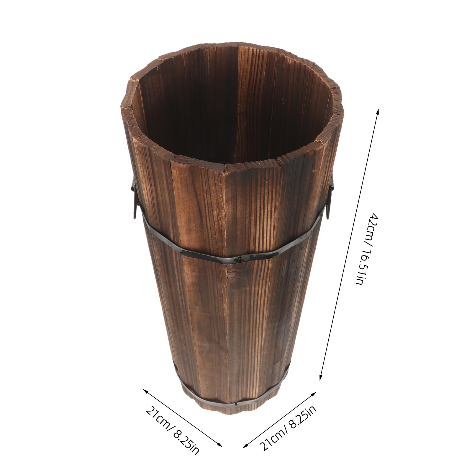 Garneck Wooden Umbrella Holder Vintage Farmhouse Umbrella Stand Rustic Umbrella Bucket Umbrella Rack for Canes Walking Sticks Home Entryway Office