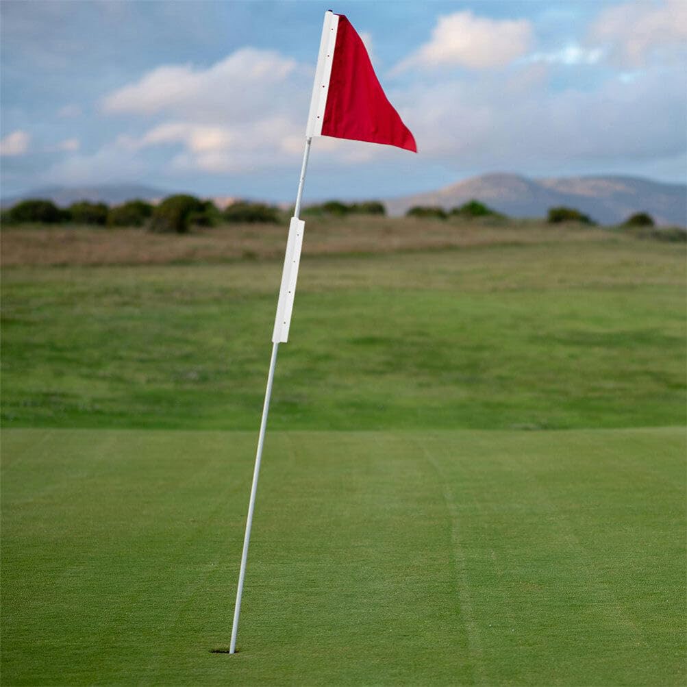 VANZACK 4Pcs Golf Flag Tube Plastic Sleeves Portable Flag Pole Golf Ranger White Flag Tubes Golfing Flags Tubes