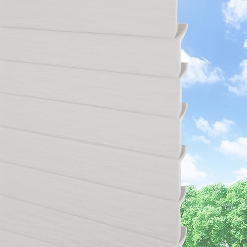 Miniatura 1 de Mini persianas opacas, persianas grises cepilladas horizontales personalizadas, persianas de puerta en forma de L a prueba de óxido, persianas