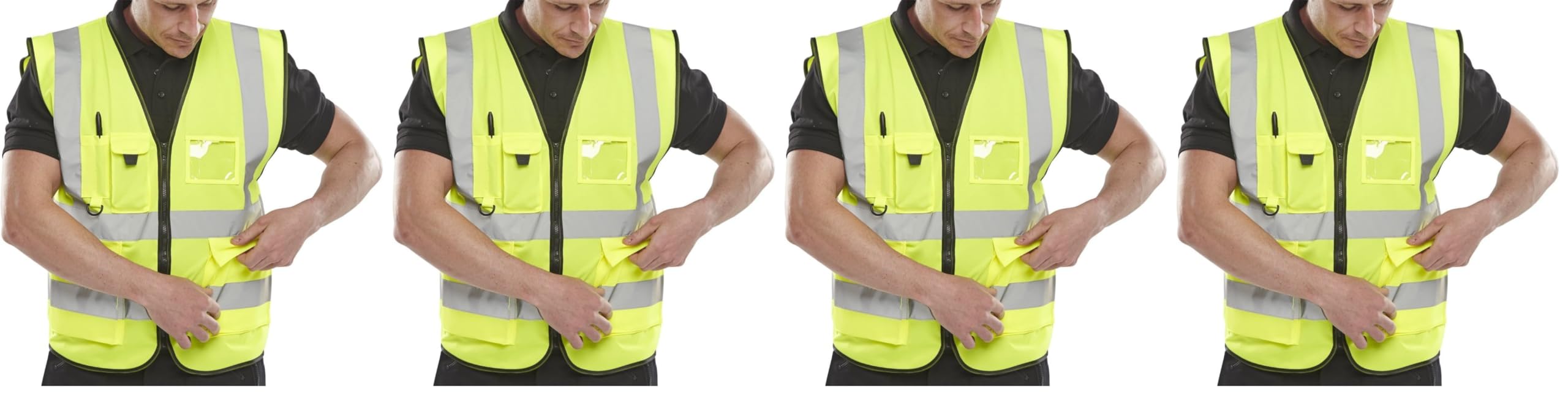 Beeswift Executive Hi Viz Waistcoat Saturn Yellow XL WCENGEXECXL