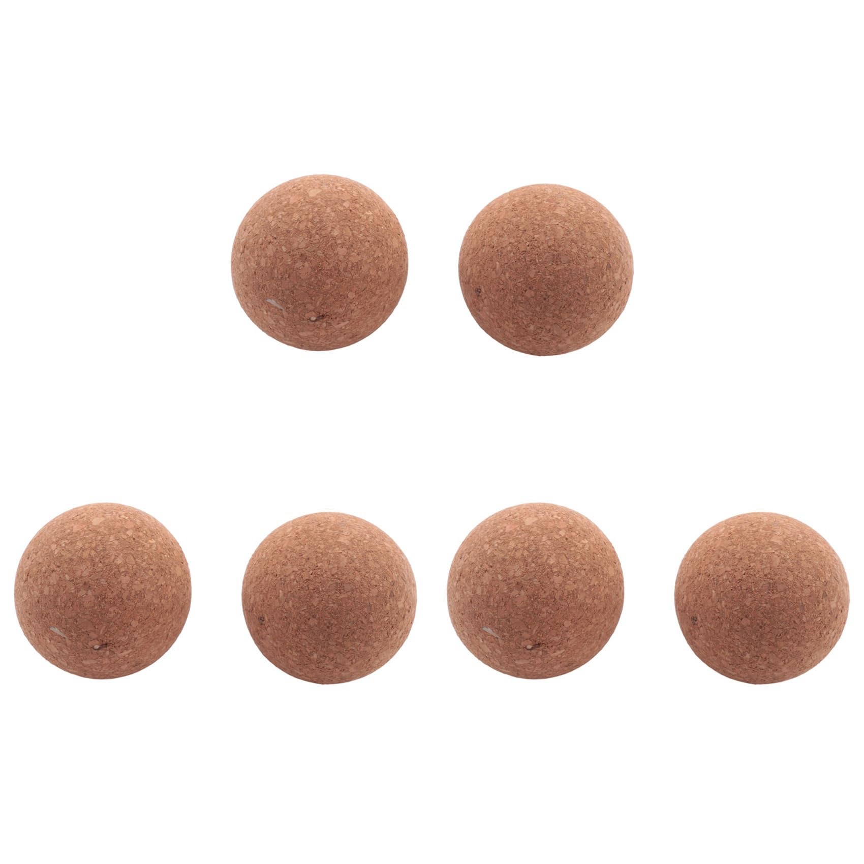 Hndhbfgrt 6 Pieces Wooden Cork Ball Wine Stopper, Cork Ball Stopper for Wine Decanter Carafe Bottle Replacement 2.1 Inch/ 5.5 cm
