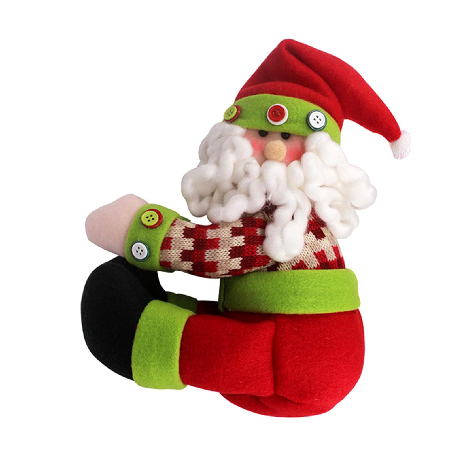 KAQNTUD Knitted Christmas Tree Toppers with Santa Claus and Snowmen Star Safe Soft Materials Christmas Decoration Knitted Star Christmas Tree Toppers