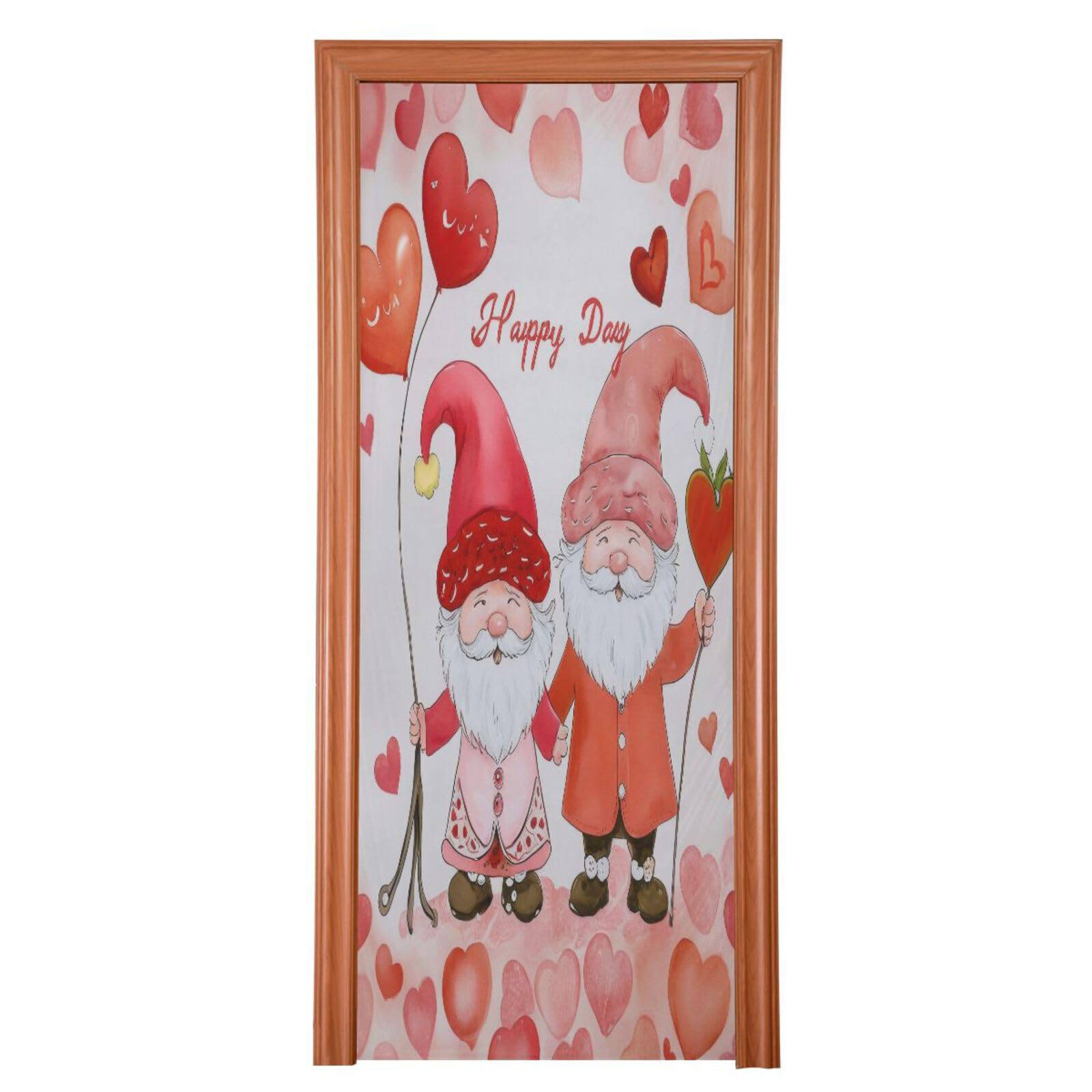 FLildon Romantic Gnomes Valentine's Day Door Cover Decoration, Party Accessory Porch Decor for Festive Ornament Room Door Covers 36 x 98 Inch