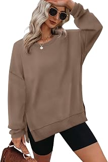 XIEERDUO Womens Oversized Sweatshirts Pullover Casual Crewneck Long Sleeve Tops Comfy