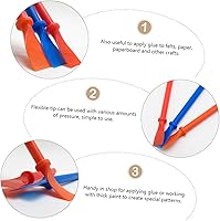 Vista 7 de EXCEART 2 Unidades Pp Copolímero mano pegamento herramienta de pintura pegamento frotis aplicador cepillo para manualidades de bricolaje 6 unids*2