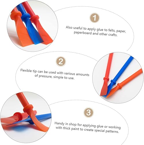 Miniatura 7 de EXCEART 2 Unidades Pp Copolímero mano pegamento herramienta de pintura pegamento frotis aplicador cepillo para manualidades de bricolaje 6 unids*2