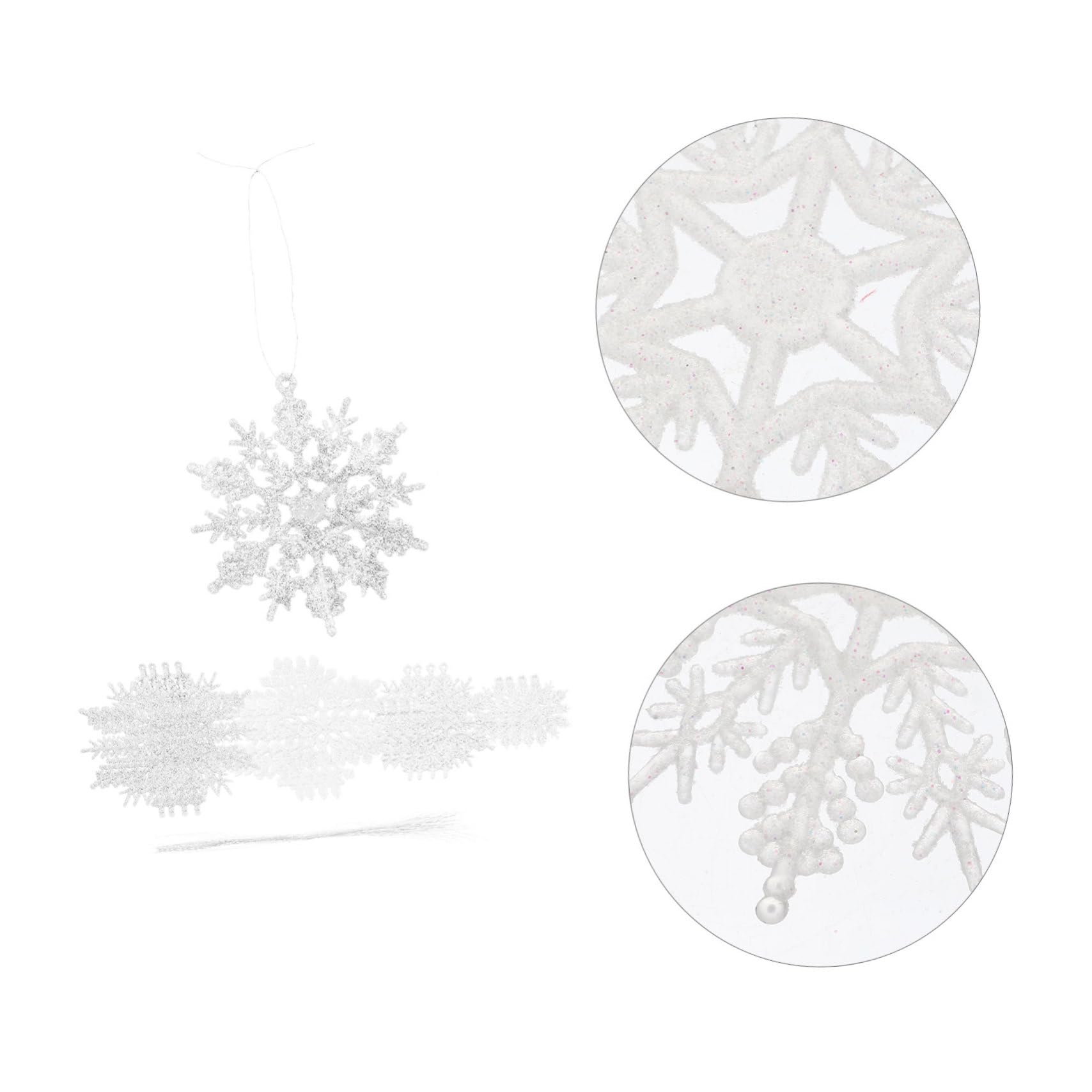 Alipis Lot De 5 Décorations De Flocons De Neige pour Sapin De Noël À Suspendre pour 36 Pièces X 5