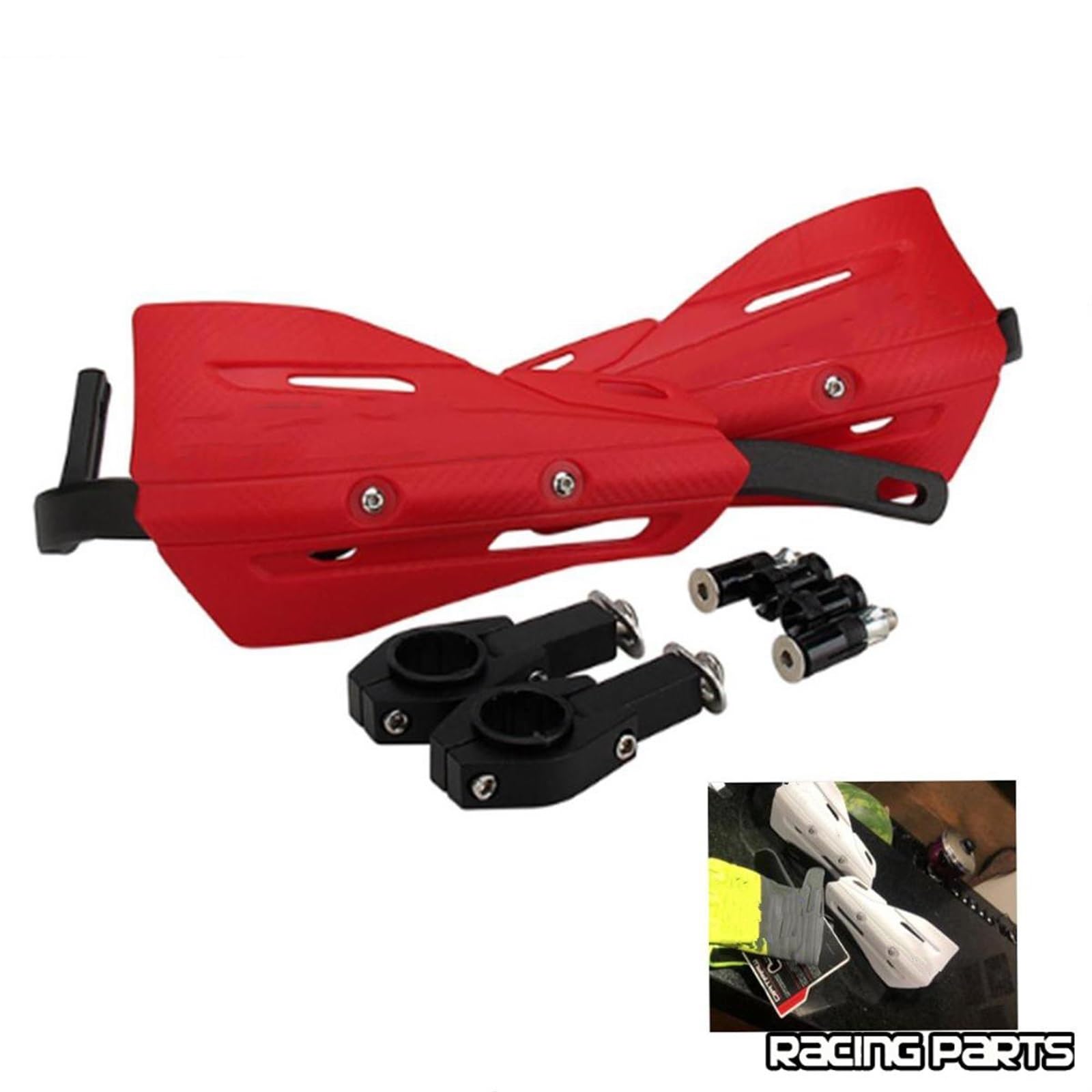Moto Paramani 22 28mm Protezione Paramani Paramani per EXC per SXF Dirt Bike Enduro Protezione Manubrio Moto Paramani Motocross (Colore : Bianco, Dimensione : B)
