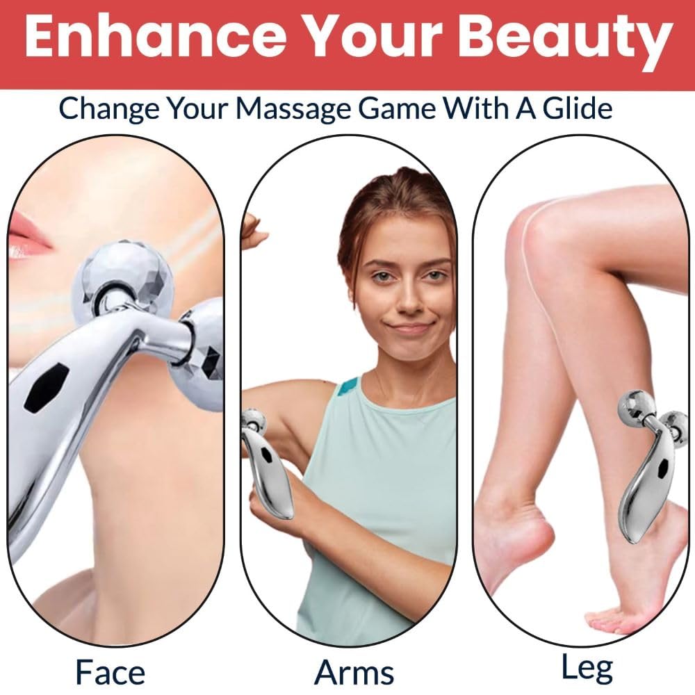 Krupanidhi 3D Body Massager Machine for Pain Relief, Skin Tightening, Relaxation Unisex, 360° Rotate Face & Body Massage Roller, Beauty Skin Care, Wrinkle Removal. 2