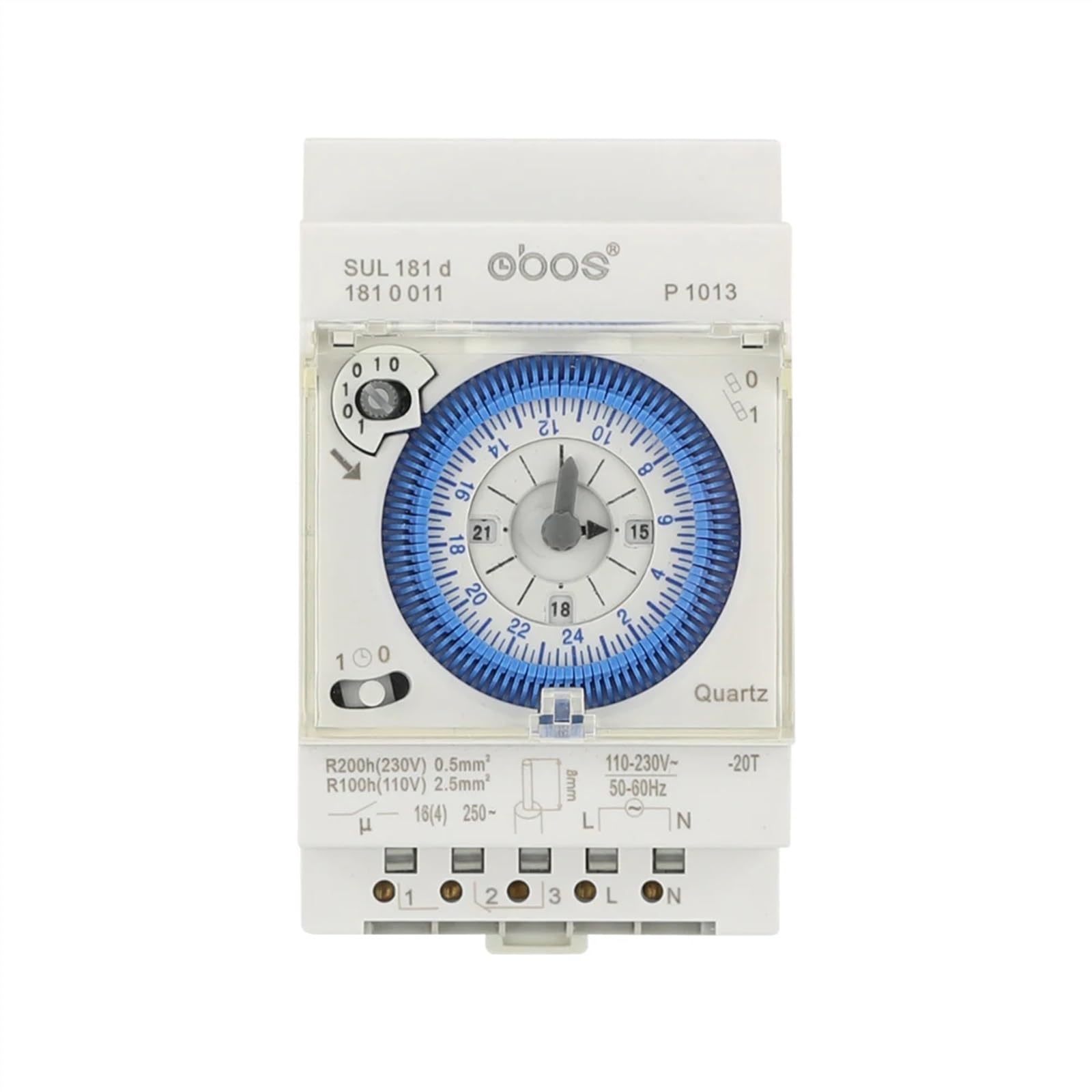 Temporizzatore meccanico SUL181D 96 volte di accensione/spegnimento al giorno, intervallo di impostazione dell'ora, timer di 15 minuti, timer meccanico 24 ore.