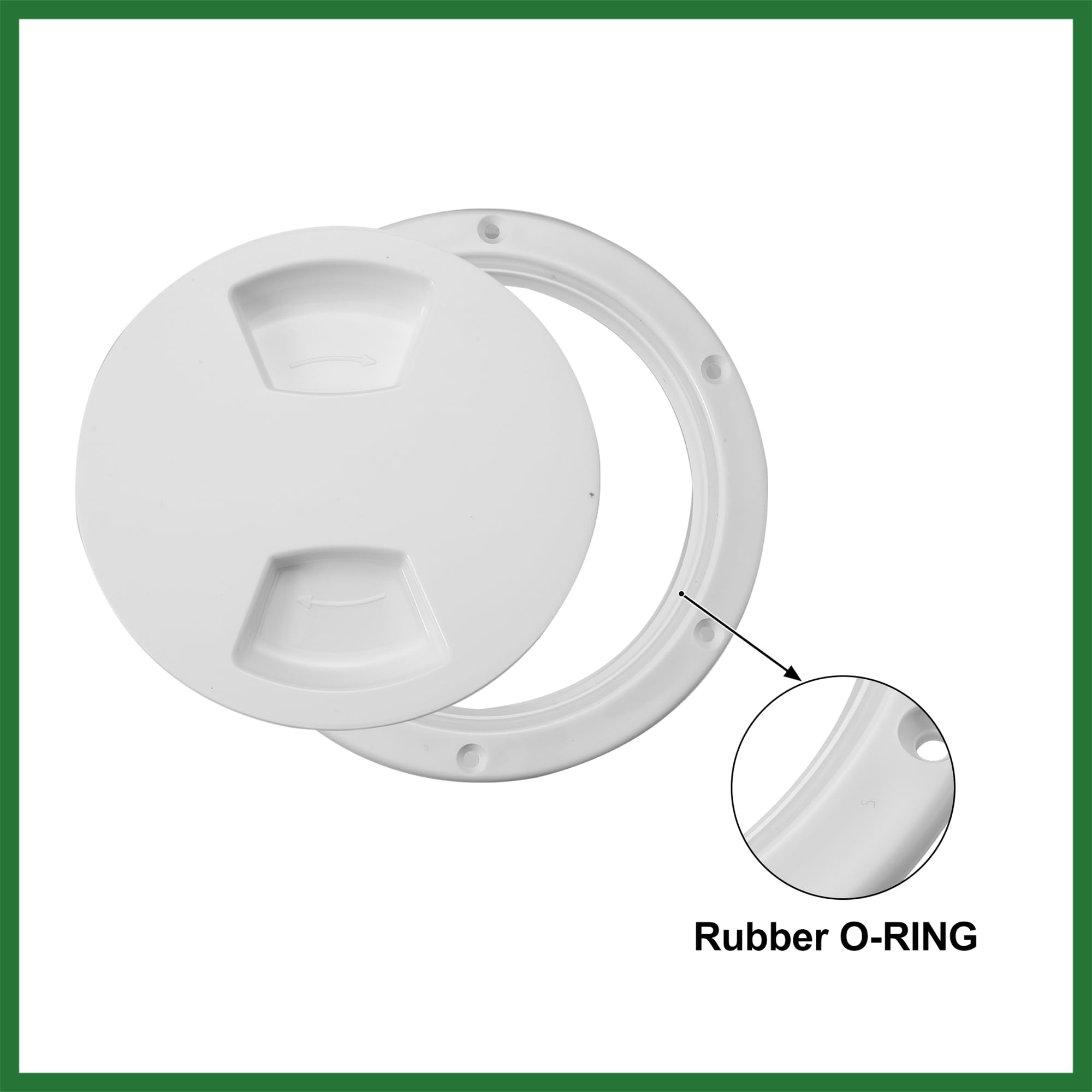 Motoforti 5" Boat Inspection Deck Plate Hatch Marine Hatch Deck Plate White Long-lasting - Image 3