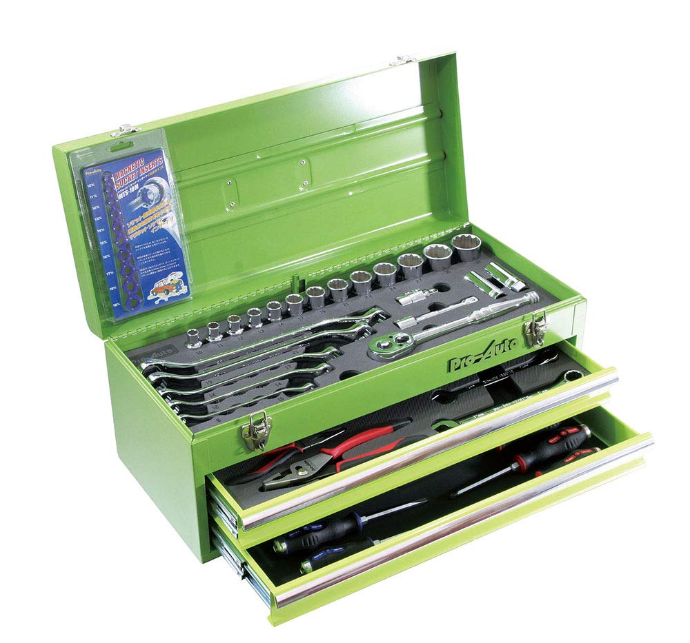 (未使用･未開封品)　Pro-Auto 1/2"DR.40PC.ツールキット グリーン TE-440G qdkdu57 Amazon | Pro-Auto 1/2