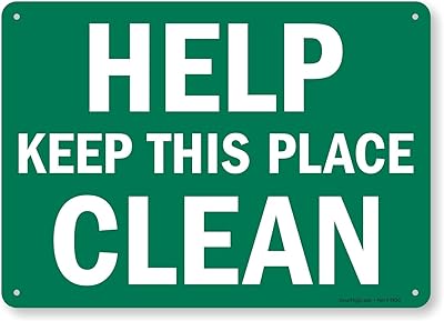 SmartSign “Help Keep This Place Clean†Housekeeping Sign | 10
