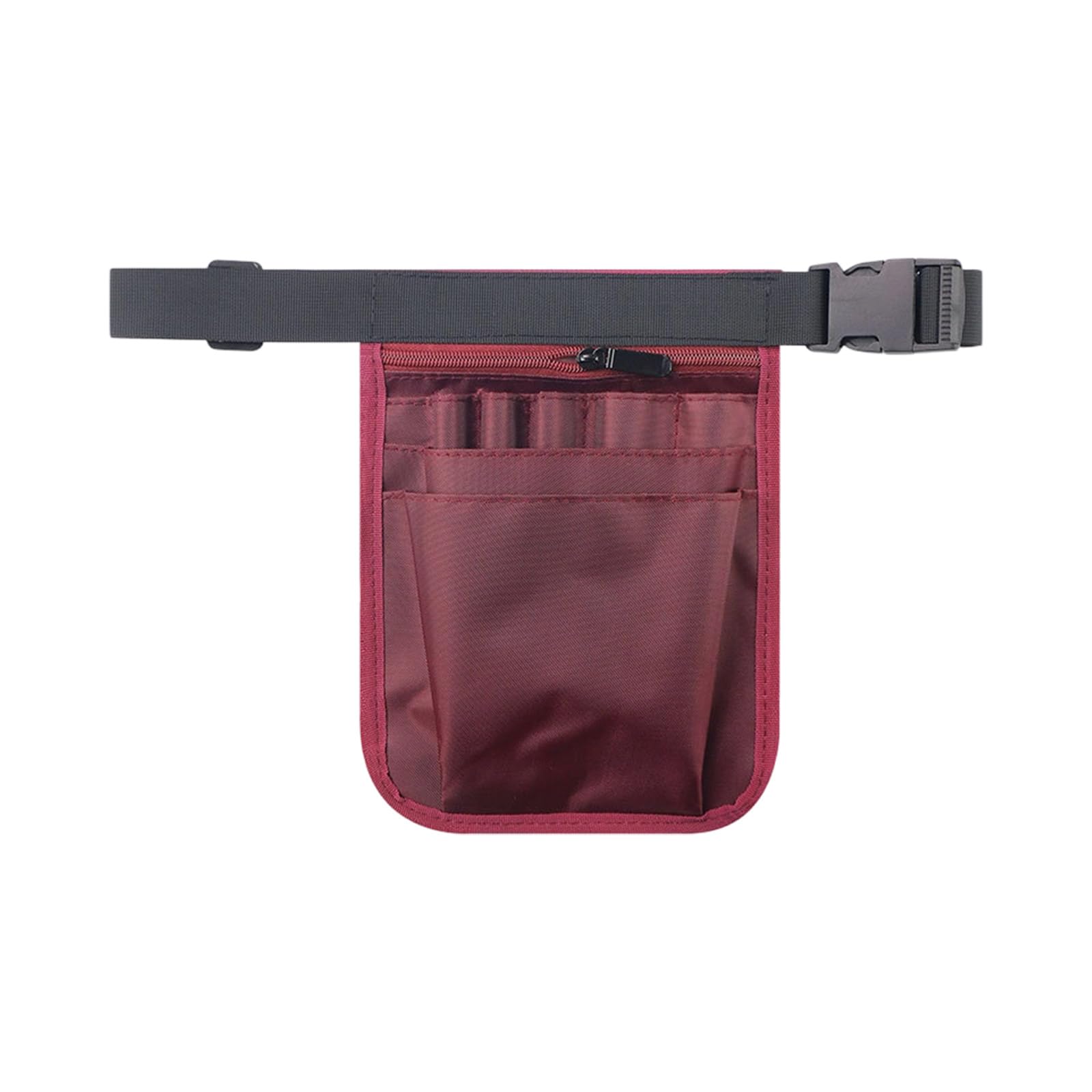 Alloneslife Dark Red Nurse Waist Pouches Features Customizable Buckle Multiple Attachment Enhances Work Efficiency Nurse Waist Bag Pouches Pocket Bag