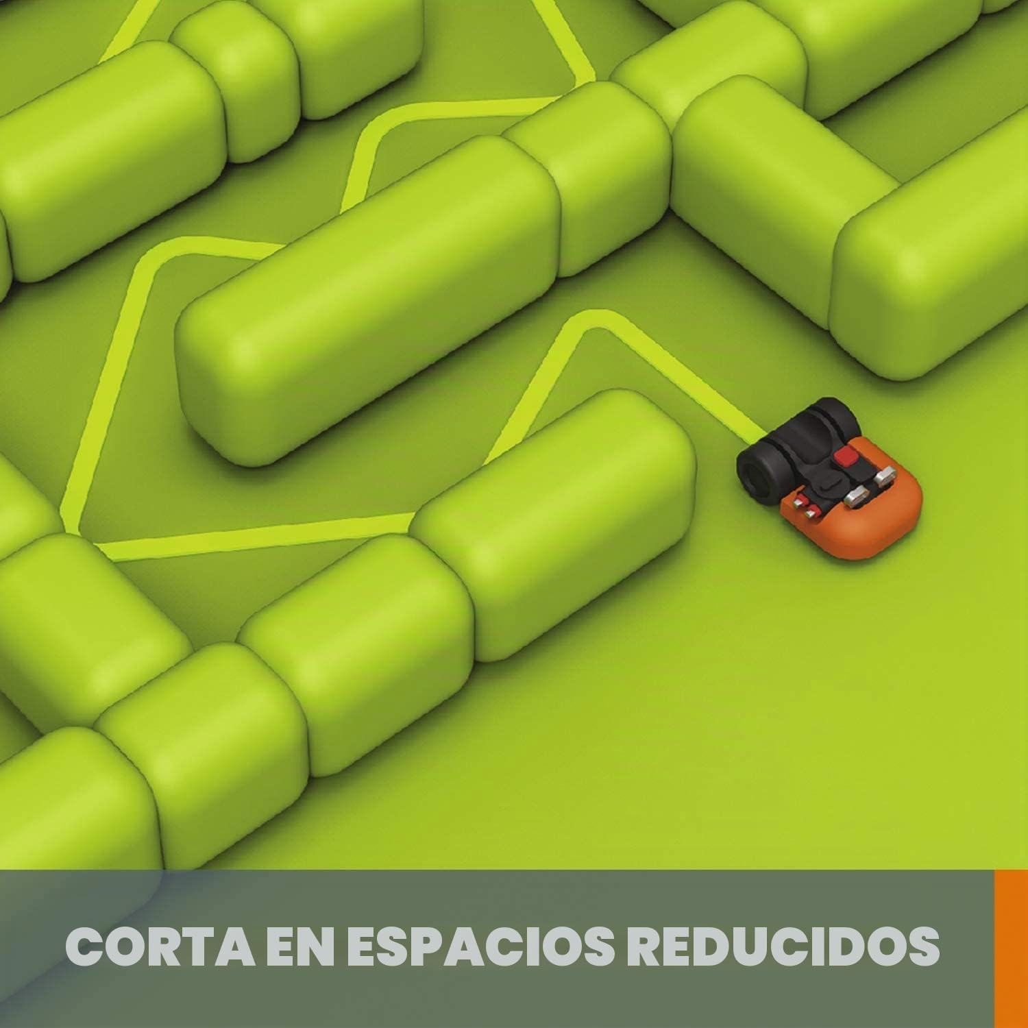 WORX Landroid S WR184E Robot cortacésped para jardines de hasta 400 m2 – 35% de inclinación – con conexión WiFi y plataforma de corte flotante – Control por aplicación – Programación multizona –