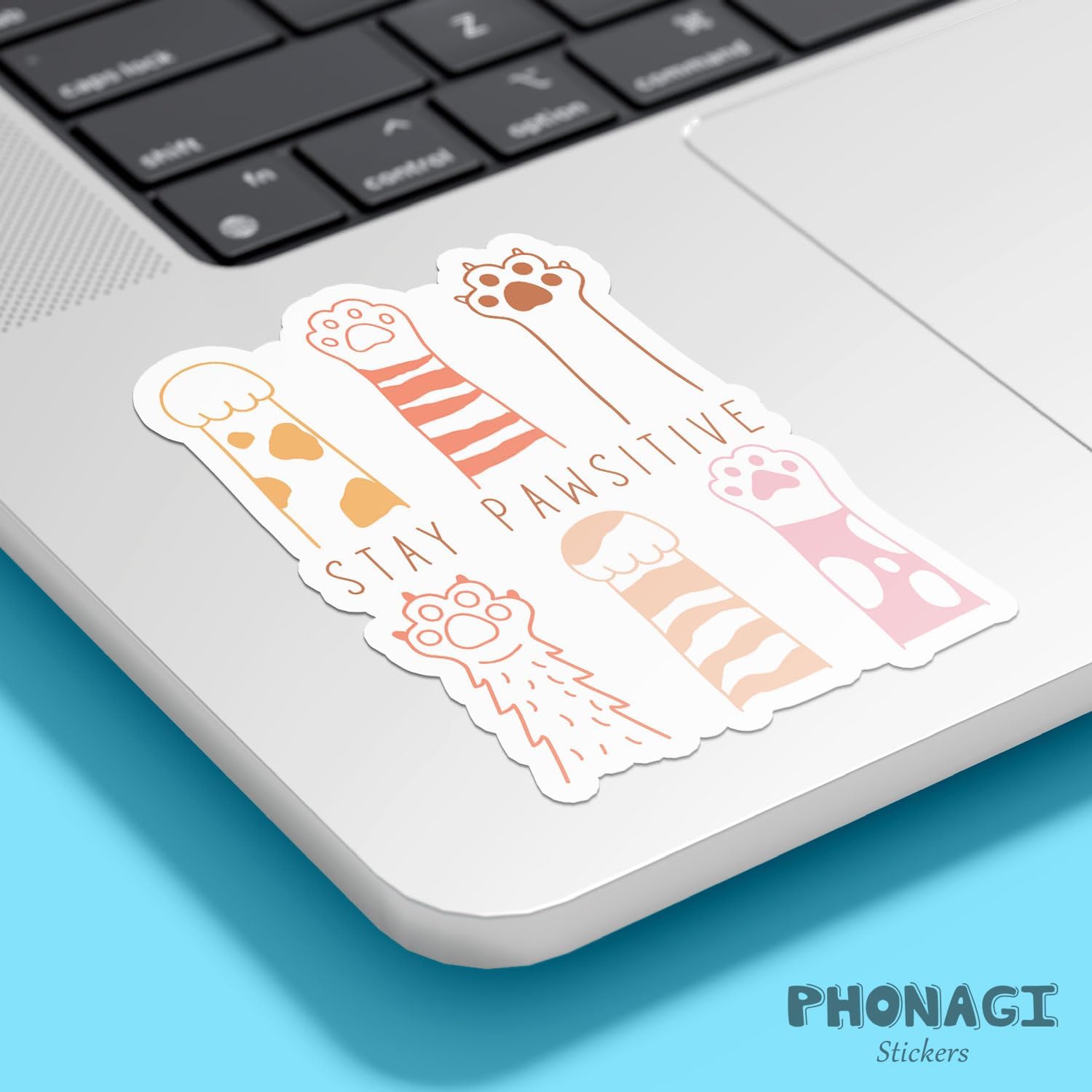 (3Pcs) Stay Pawsitive Kawaii Dog Cat Stickers 3'' Waterproof Decal for Laptop Kindle Water Bottle Stanley Cup Bumper Journaling - Image 2