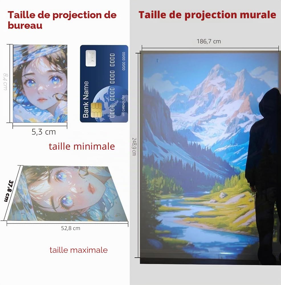Projecteur de Dessin Portable | Lampe de Tracé Artistique avec Plateau de Croquis à Assembler | Projecteur Intelligent pour Enfants et Adultes | Outil de Projection de Bureau pour le Croquis, la