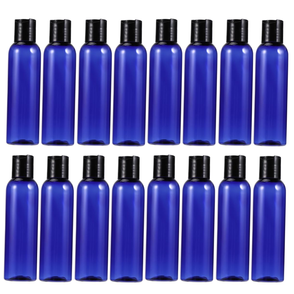 FOMIYES Lot de 20 Flacons Cosmétiques de Voyage 150ml, Plastique Bleu, Légers et Compacts, pour Produits de Toilette et Crèmes, Format Poche