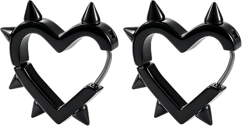 HIXNUG Boucles d'oreilles créoles gothiques en forme de c…