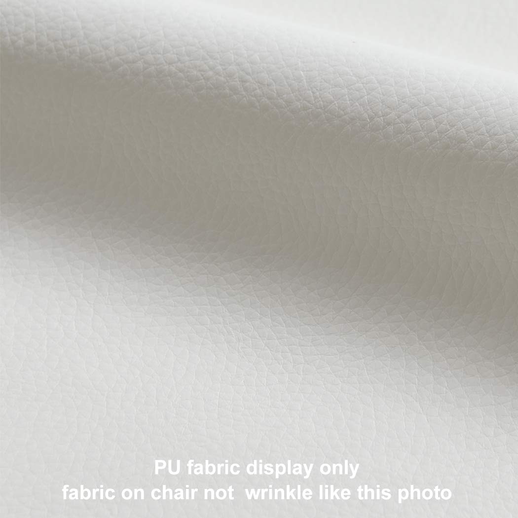 Duhome Sgabello Girevole Similpelle Sedie Girevole Regolabile in Altezza Sgabello con Ruote Schienale Selezione del Colore 410, colore:bianco, materiale:similpelle