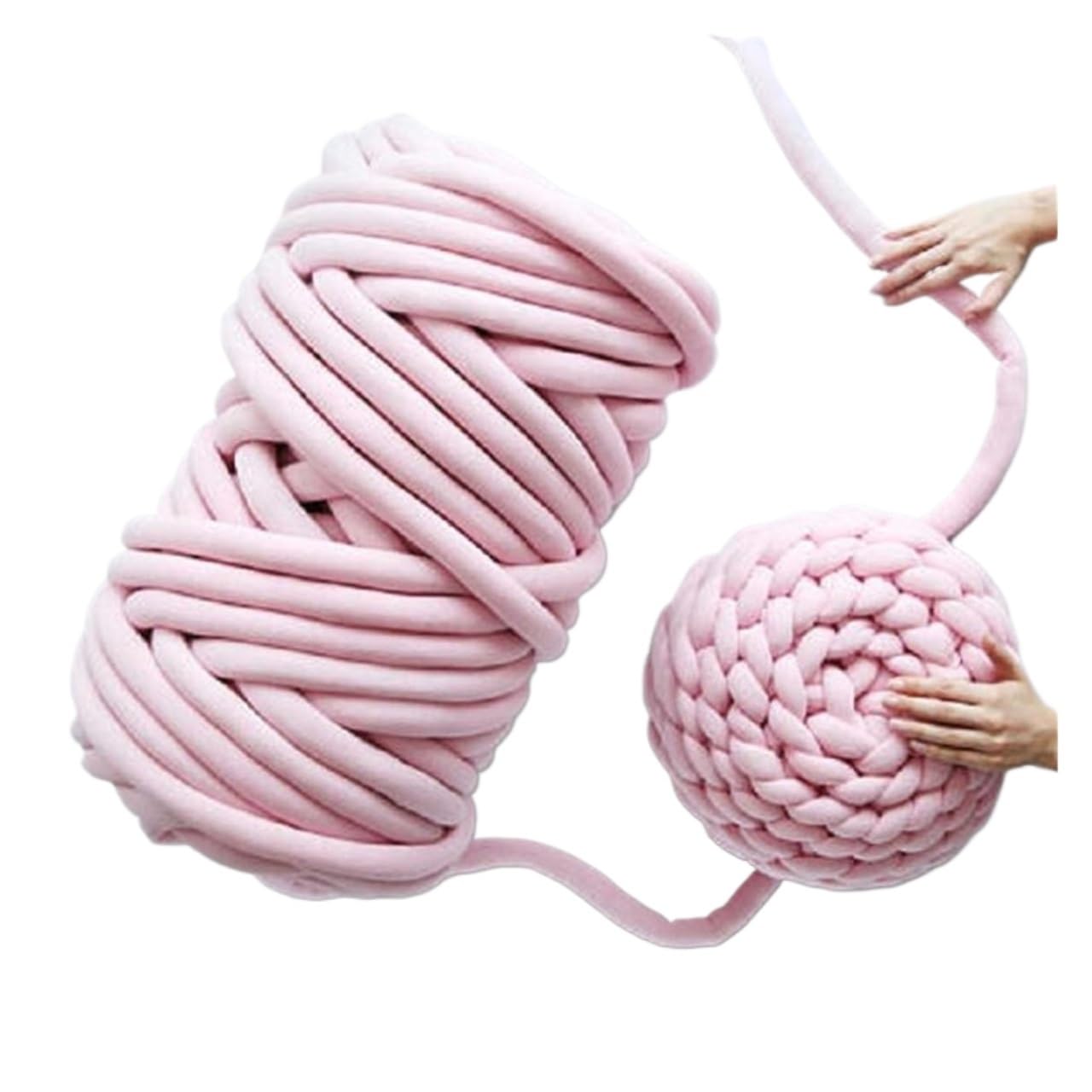Włóczki do ręcznego dziergania, Chunky Yarn For Hand Knitting DIY 1000g Ball 60m Multicolor(Pink)