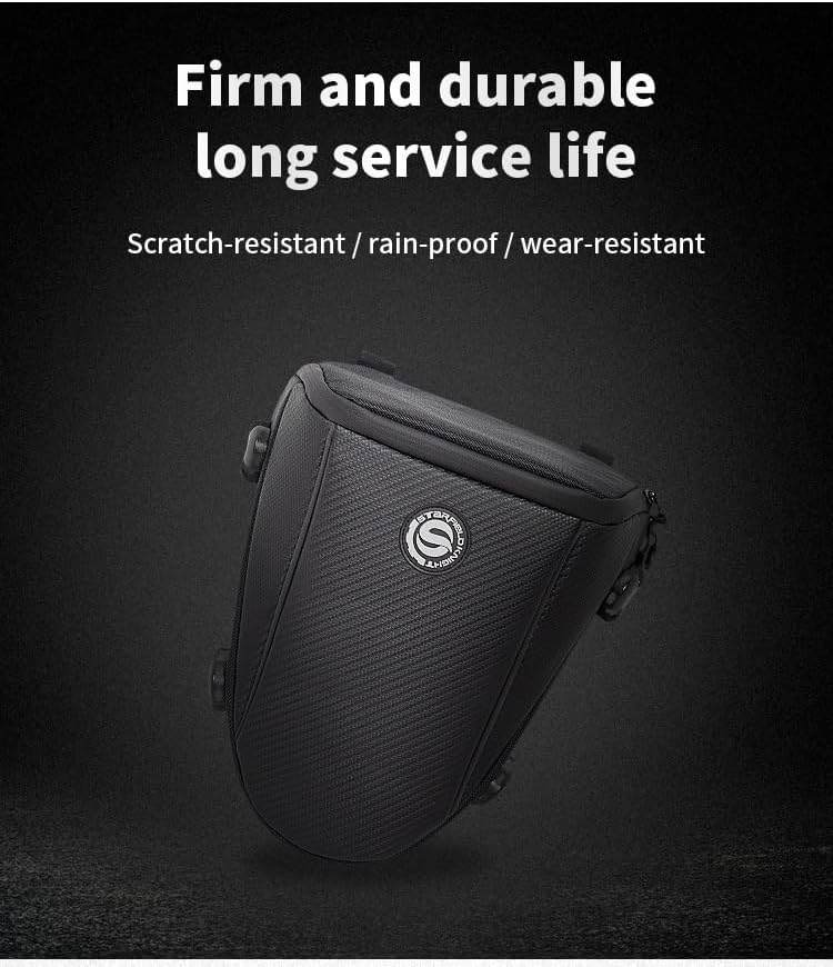 10L Multifunctional Waterproof Black Motorcycle Tail Bag Polyester Storage Saddle Bag,Outdoor Sports Motorbike Rear Seat Light Tank Bag Tool Carry Bag