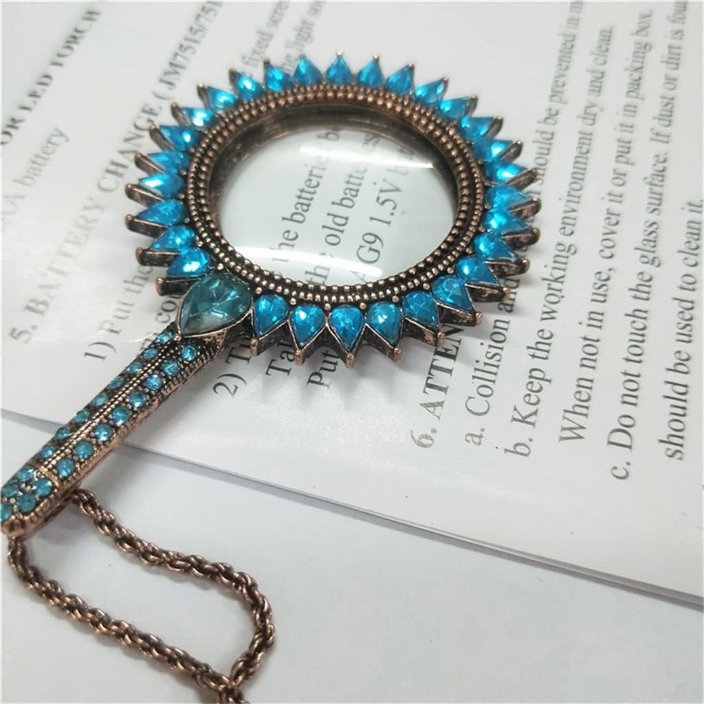 Portable Magnifying Glass Reading 3X Magnifying Glass Pendant Necklace Decorative Magnifying Glass Sweater Chain