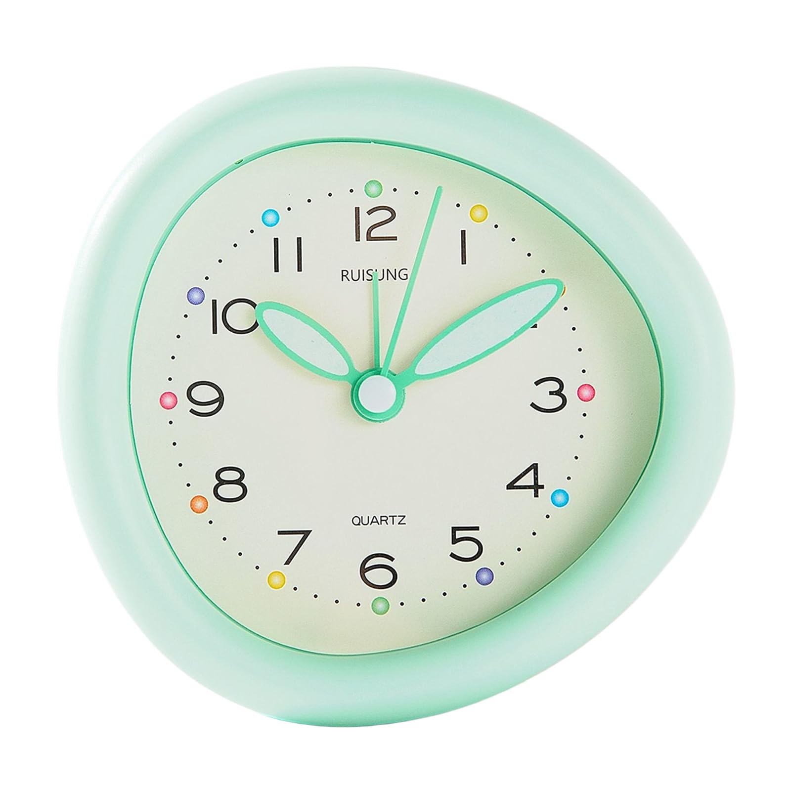 Oxxggkao Battery Operated Analog Alarm Clock Silents Not Ticking Clock Quieter Bedside Clocks for Bathroom Living Room Decors Loud Alarm for Heavy Sleepers