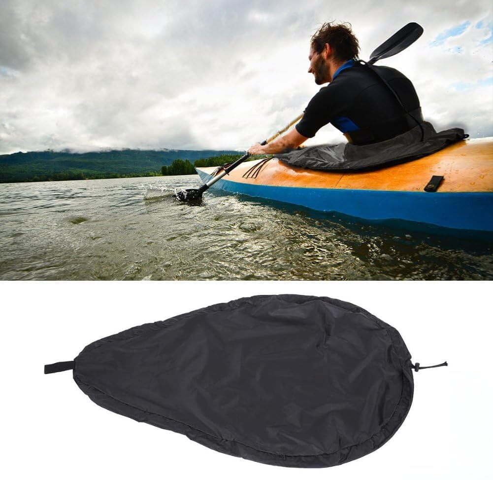 DEWIN Cockpitabdeckung, Universal Fit Blocking Kayak Kanu Cockpitabdeckung Kajakzubehör Schwarz (M 101X60cm)