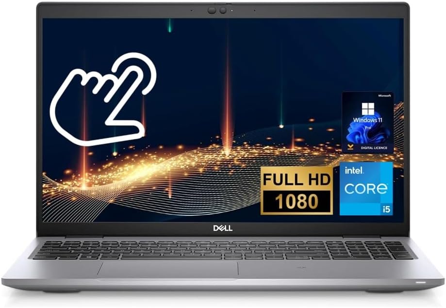Dell Latitude 5520 15.6" FHD Touchscreen Business Laptop, Intel Core i5-1145G7 vPRO, 32GB DDR4 RAM, 512GB NVMe SSD, IR Camera, HDMI, Backlit Keyboard, Wi-Fi 6, Thunderbolt 4, Windows 11 Pro (Renewed)