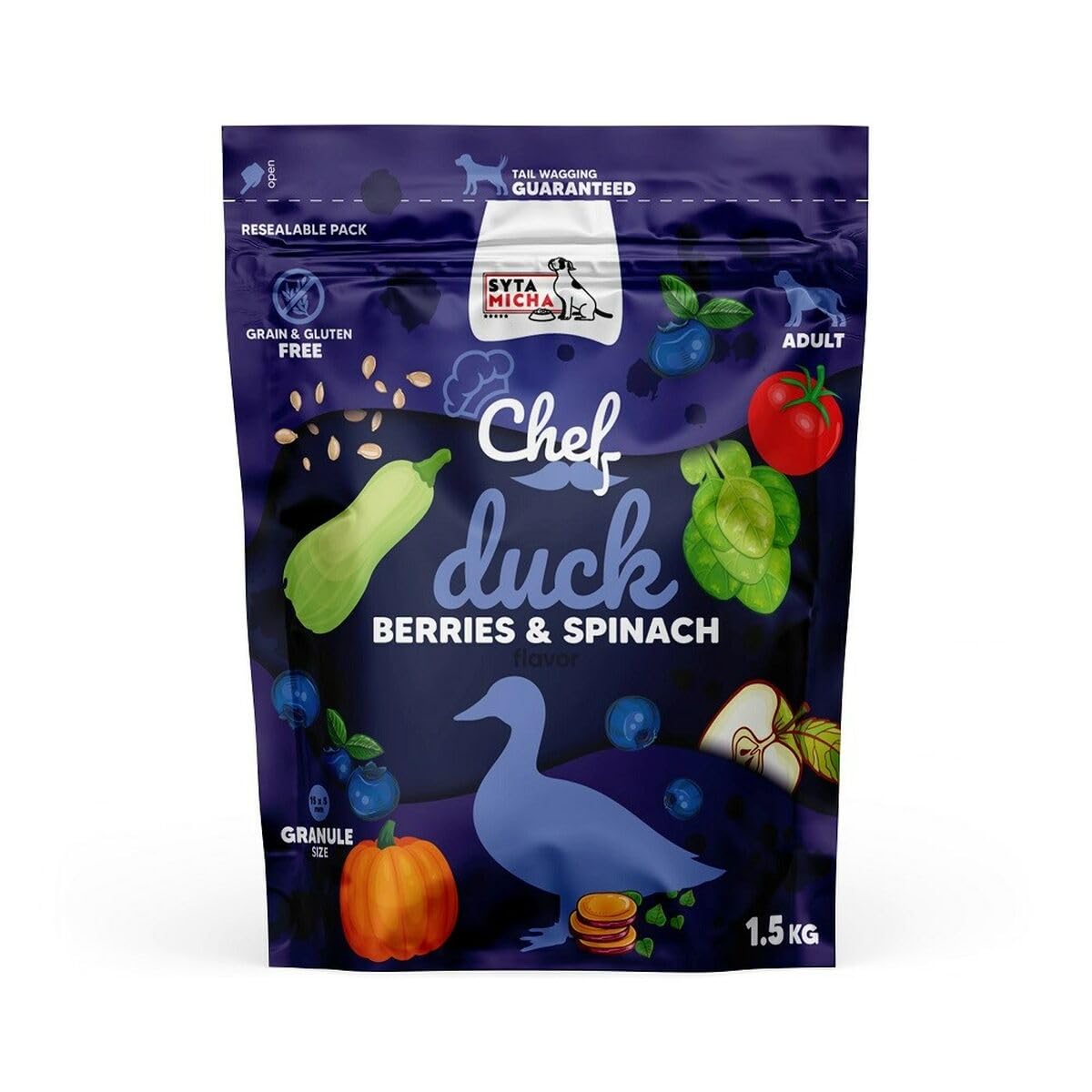 Futterkoch Waldfrüchte Ente Spinat 1,5 kg