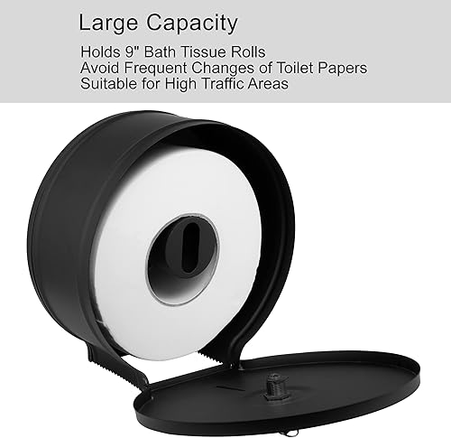 Miniatura 2 de Paquete de dispensador de papel higiénico comercial negro y dispensador de toallas de papel