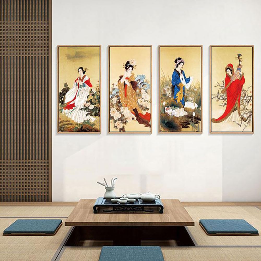 Amazon.co.jp: キャンバスウォールアート 印刷絵画 古代中国四美人