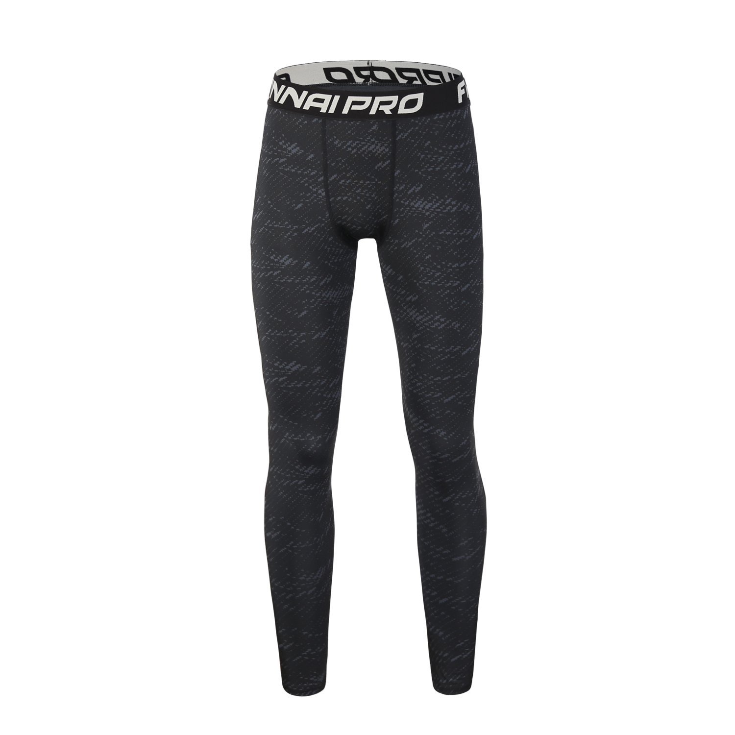 Youngshion Men's Black Skintight Fitness Leggings Pro Compression Gym Fitness Long Pants Fast Drying