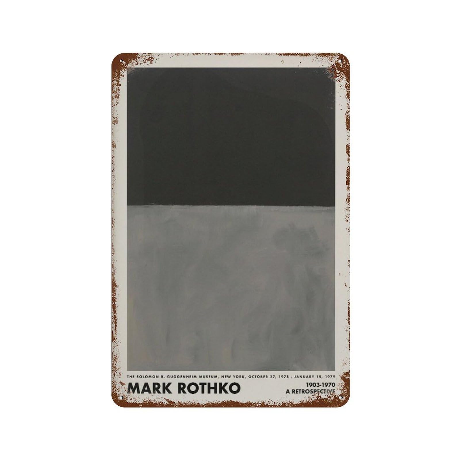 xiaoxiaoshen Mark Rothko Abstract Expressionist Decor Wall Decor Art Metal Tin Poster Modern Home Decor Art Home Bar Shop Decorations Vintage Sign 30x20cm