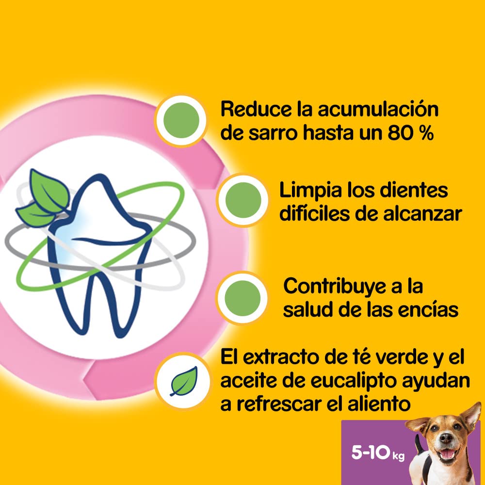 Pedigree Dentastix Fresh Snack Dental para la Higiene Oral y contra el Mal Aliento de Perros Pequeños (4 Paquetes de 28ud)