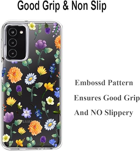 Miniatura 5 de Unov Funda compatible con Galaxy A03s transparente con diseño de TPU suave, absorción de golpes, diseño delgado en relieve, funda protectora para