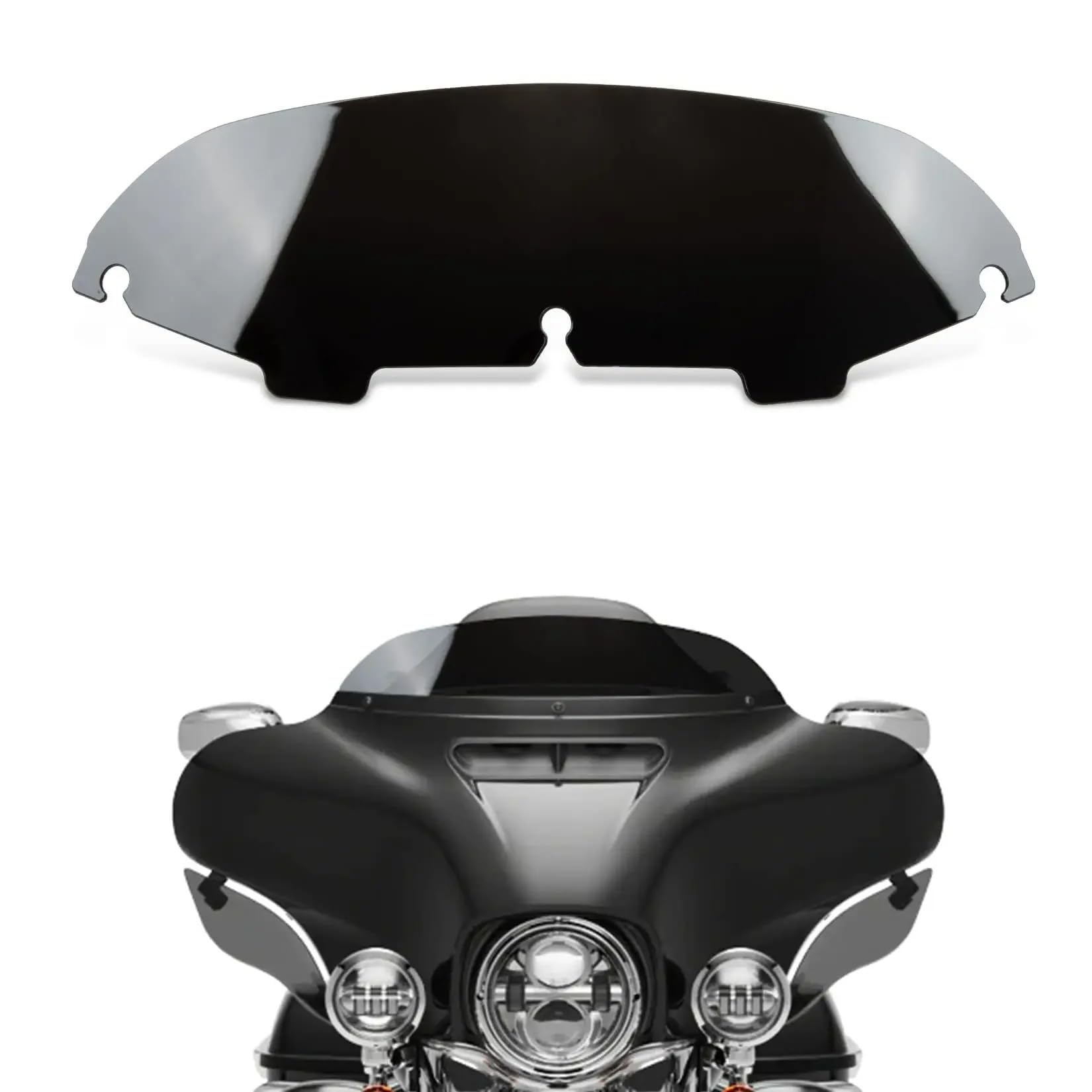 Pare-brise ondulé 4.5" pour moto Street Glide Electra FLHTCU Ultra 97-13