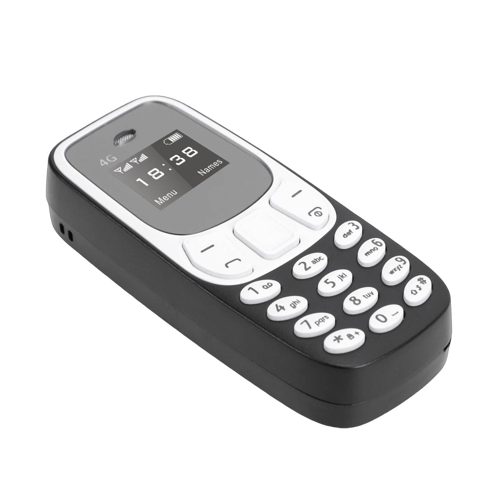 Tosuny Mini Téléphone Portable 4G, Téléphone Portable Ultra Compact débloqué avec clé SOS, Lecteur MP3, Double SIM, Petit combiné pour Personnes âgées, Enfants, Voyage de Secours, (Black)