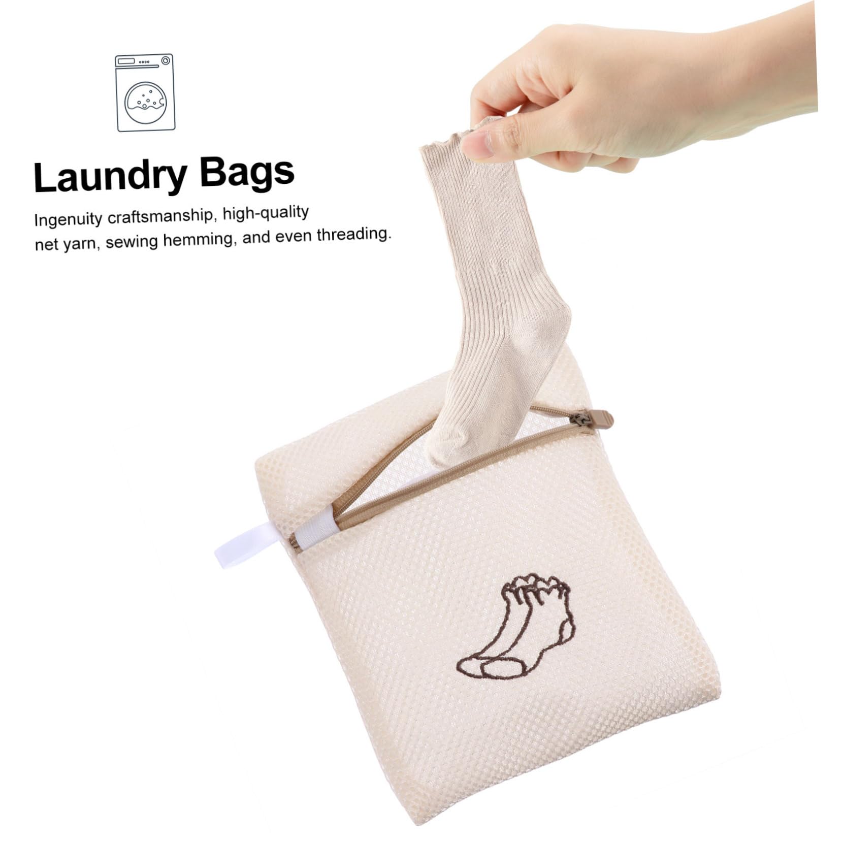 Hohopeti 15stücke Waschbeutel Dickem Netz Für Unterwäsche Und Socken Wäschesäcke Schutz Empfindlicher Textilien Beige Für Waschmaschine